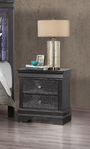 Shaker - Crocodile Metallic Nightstand