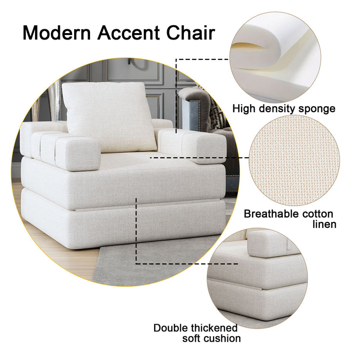 Single Sofa Chair That Converts To A Single Sofa Bed For Living Room, Guest Room, Playroom