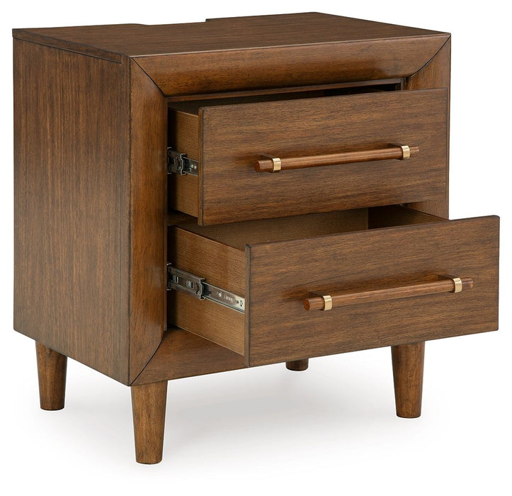 Lyncott - Brown - Two Drawer Night Stand