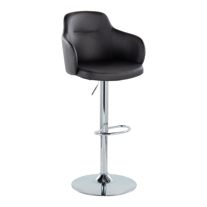 Boyne - Contemporary Adjustable Barstool With Swivel With Oval Footrest (Set of 2)