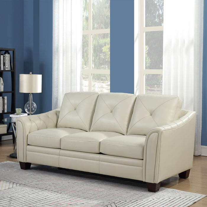 Modern Tufted Leather Sofa