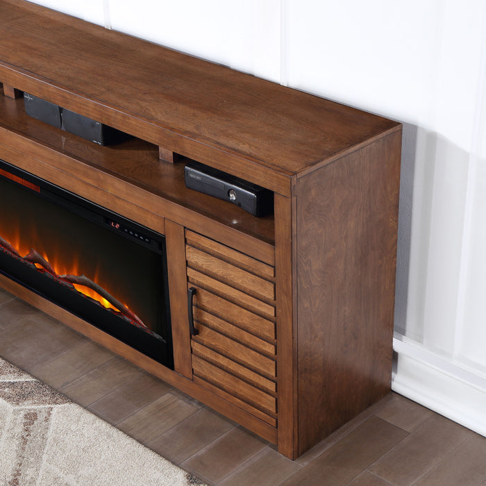 Sausalito - Electric Fireplace TV Stand Console For TVs Up To 95" - Whiskey