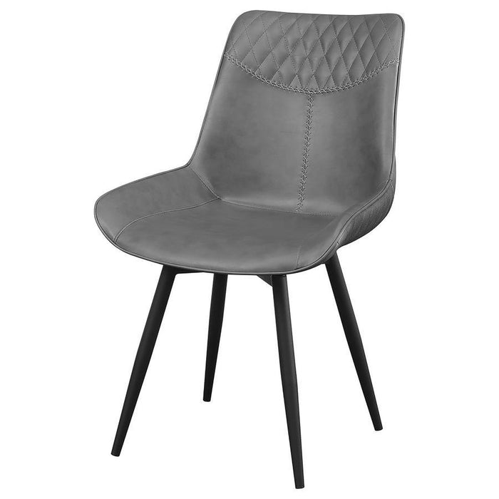 Grey - Upholstered Side Chairs Grey (Set of 2)