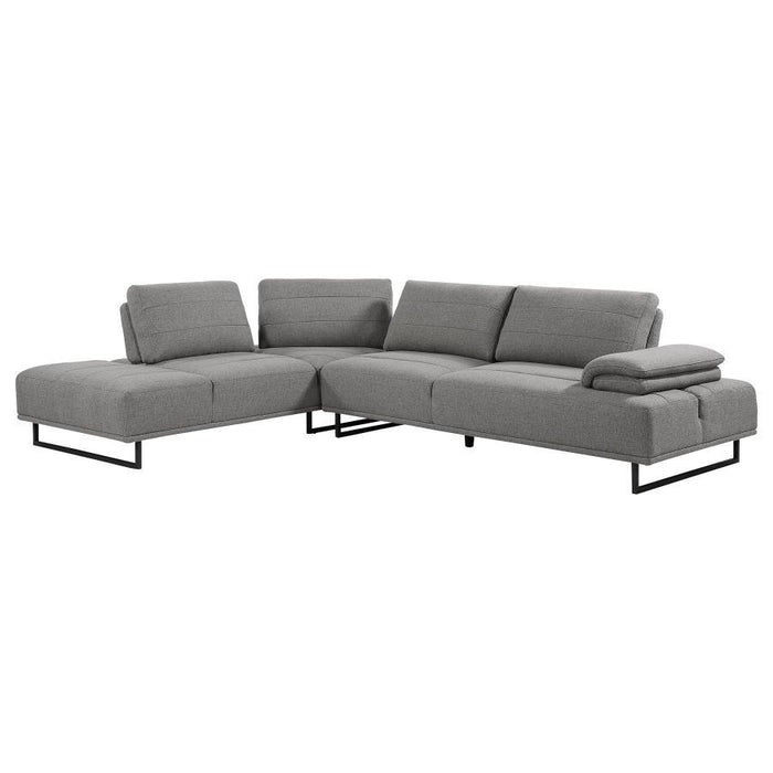 Taupe - Arden 2-piece Adjustable Back Sectional Taupe