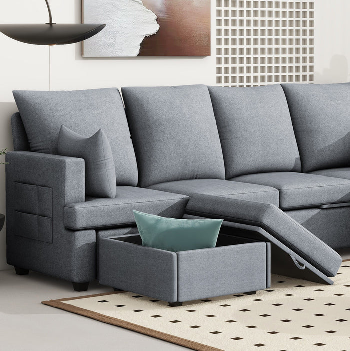 Modern Modular Sofa, Chenile Sectional Couch Set With 2 Pilows Included, Freely Combinable Indoor Funiture For Living Room, Apartment, Office