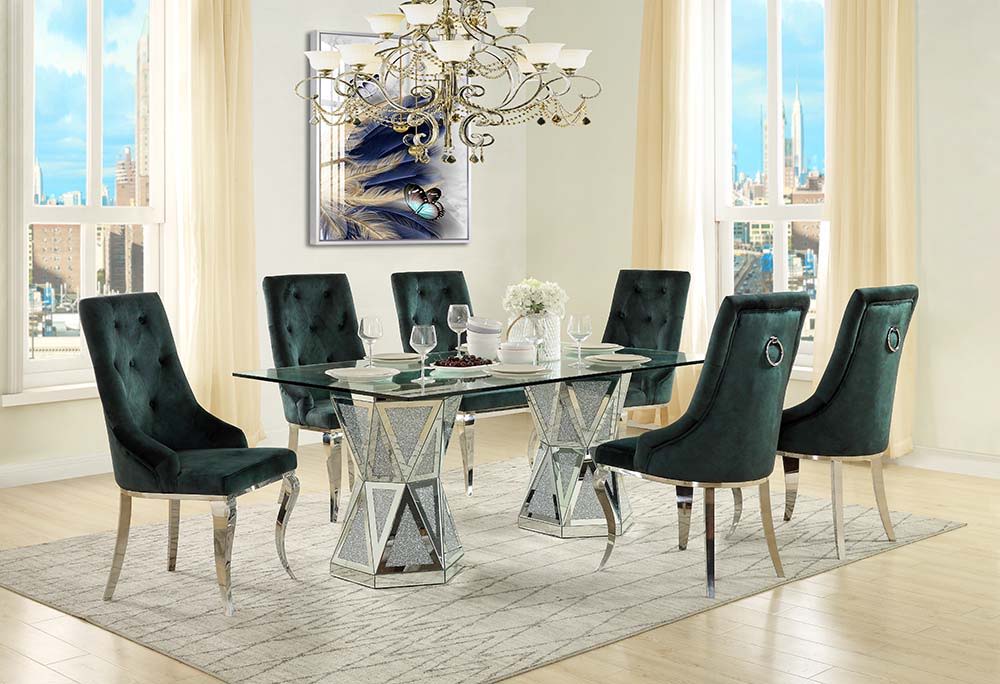 Noralie - Dining Table - Mirrored - Glass