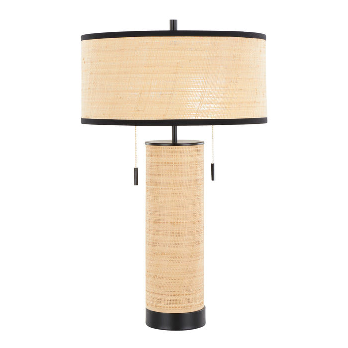 Cylinder - Rattan Contemporary Rattan Table Lamp