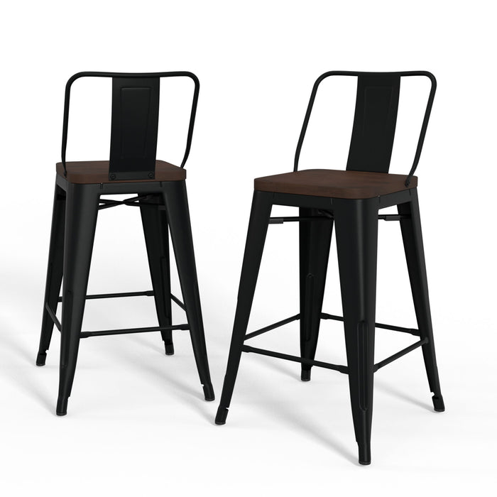 Rayne - 24" Metal / Wood Counter Height Stool