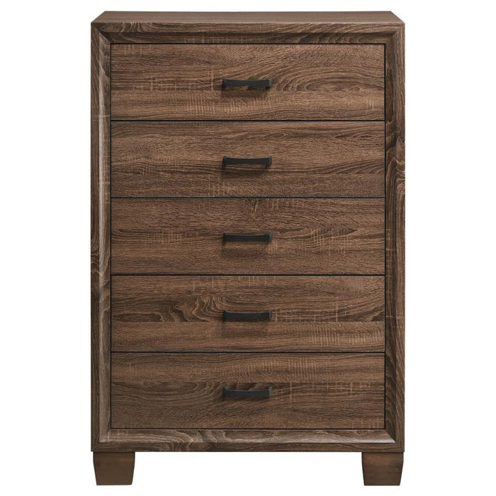 Brandon Bedroom Collection - Brandon 5-drawer Chest Medium Warm Brown