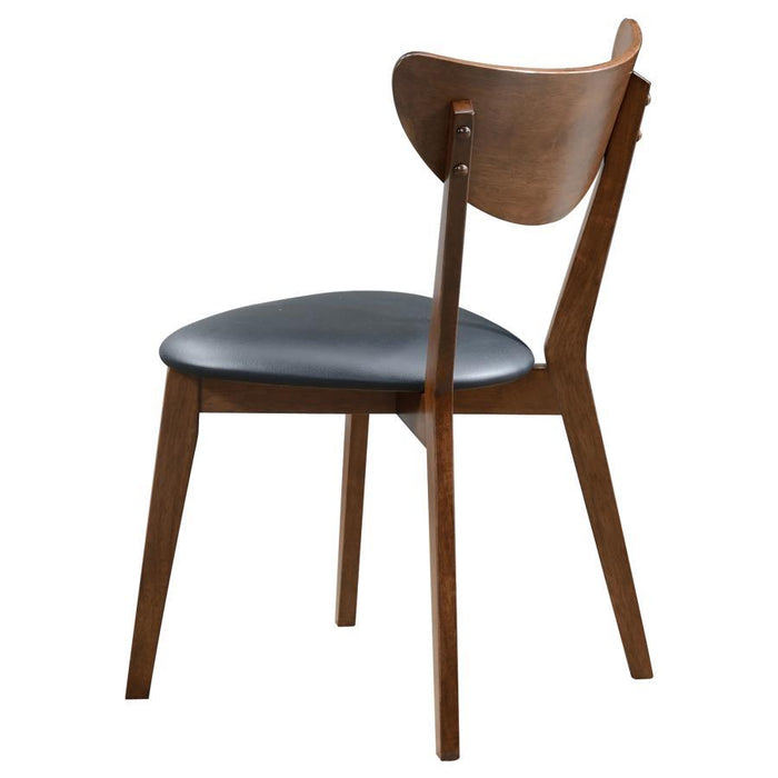 Malone Collection - Black - Malone Mid-century Modern Dark Walnut Dining Chair (Set of 2)