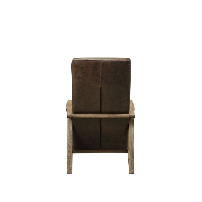 Emint - Accent Chair - Distress Chocolate Top Grain Leather