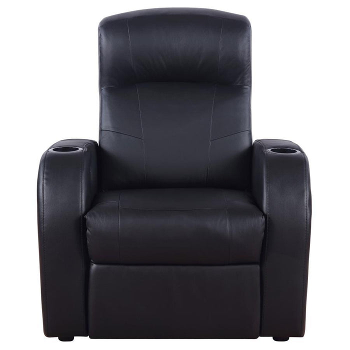 Cyrus Home Theater Collection - Black - Cyrus Home Theater Upholstered Recliner Black