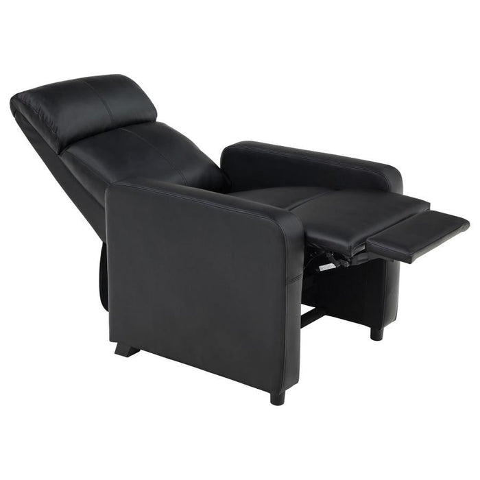 Toohey Home Theater Collection - Black - Toohey Home Theater Push Back Recliner Black