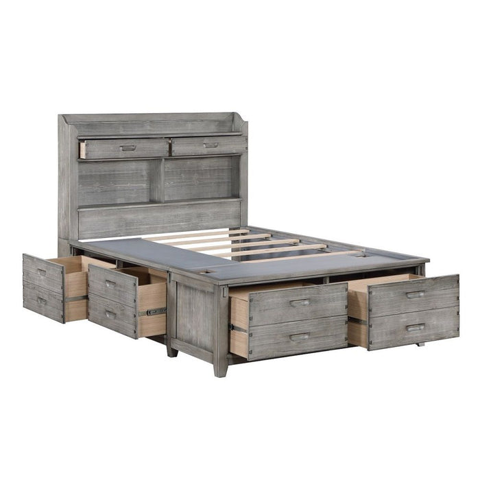 Veda - Full Bed With Storage - Gray