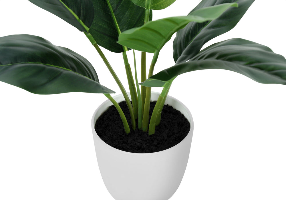 Artificial Plant, 17" Tall, Aureum, Indoor, Faux, Fake, Table, Greenery, Potted, Real Touch, Decorative - Green / White