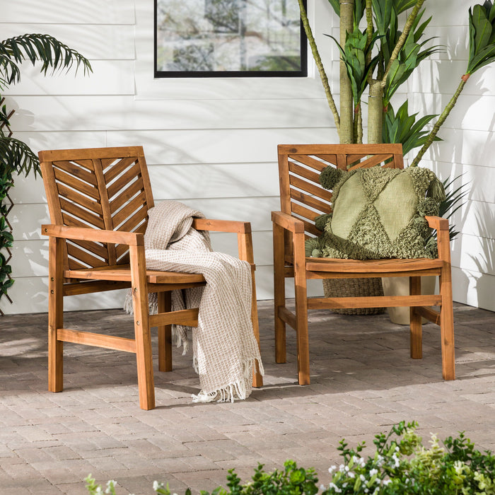 Modern 2 Piece Chevron Patio Chairs