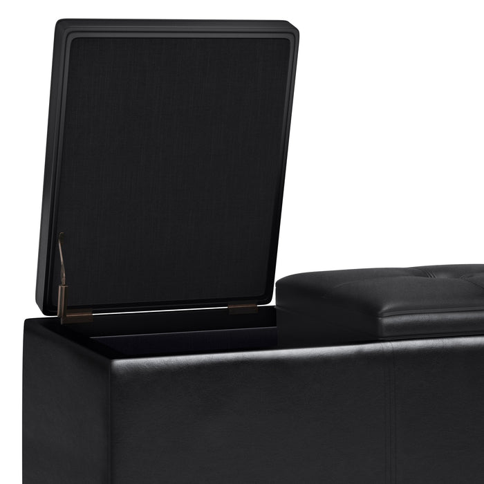 Avalon - Tray Storage Ottoman with Lift Up Lids