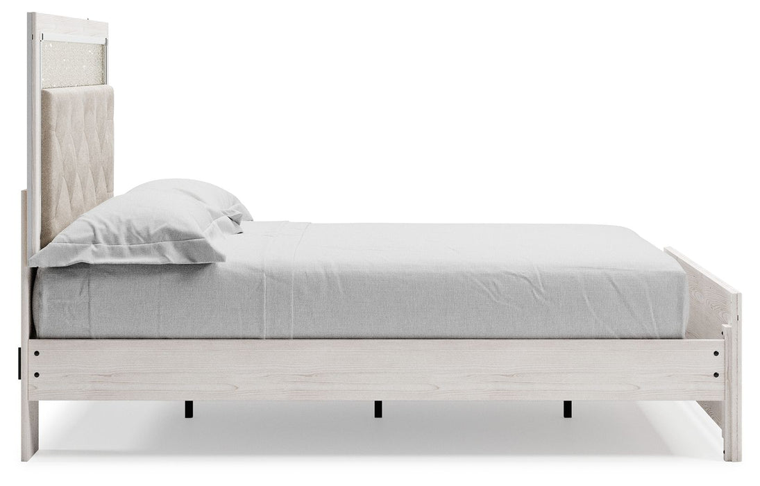 Altyra - White - Queen Panel Bed With Roll Slats