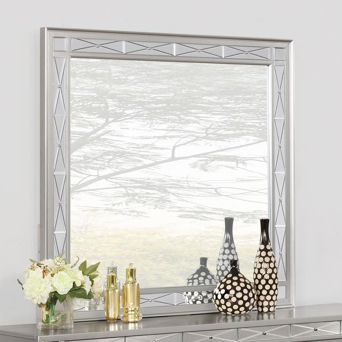 Leighton Collection - Leighton Beveled Mirror Metallic Mercury