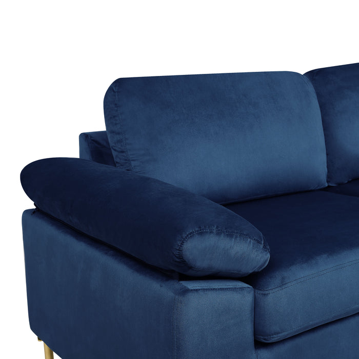 Shannon - Velvet Sectional Sofa With Chaise