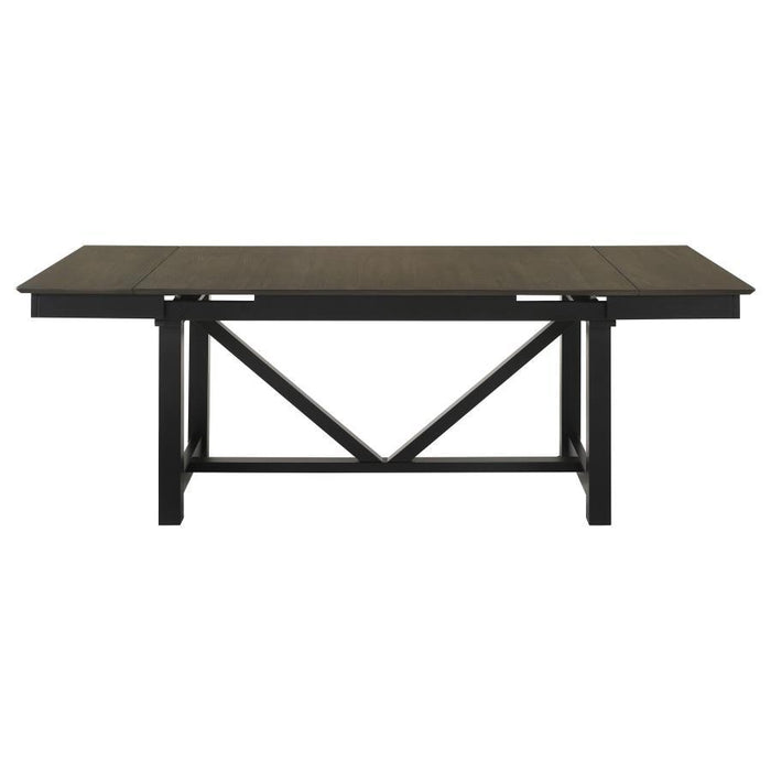 Malia - Rectangular Dining Table With Refractory Extension Leaf - Black