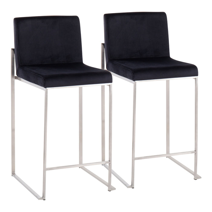 Fuji - Contemporary High Back Counter Stool, Functional Design