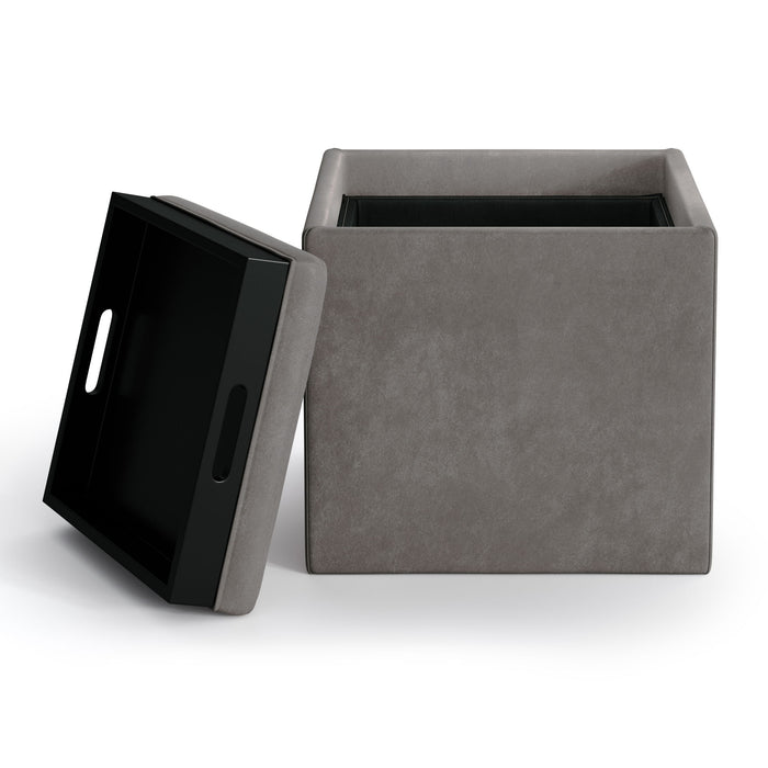 Rockwood - Cube Storage Ottoman with Tray