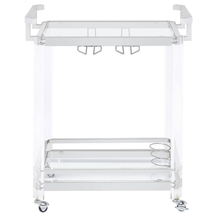 Rec Room: Serving Carts - 2-tier Glass Serving Cart Clear