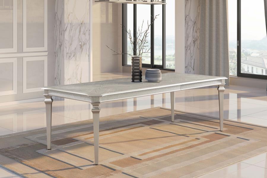 Evangeline - Rectangular Dining Table With Extension Leaf - Silver Oak