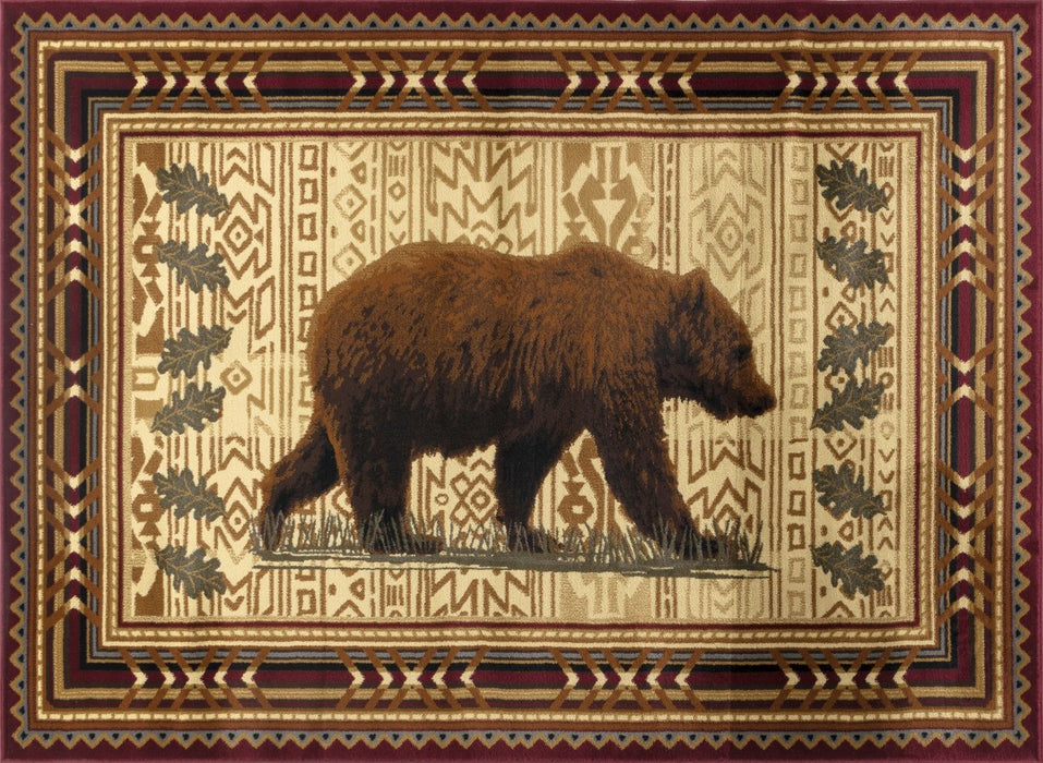 Nature's Nest - GC_CBL3007 Multi 5' x 7' Lodge Area Rug