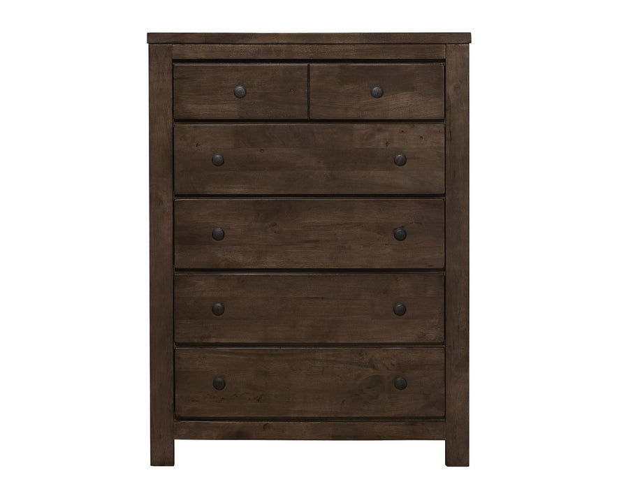 Verna - 5 Drawer Chest - Brown