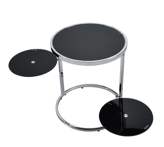 Lynch - Accent Table - Black & Chrome Finish