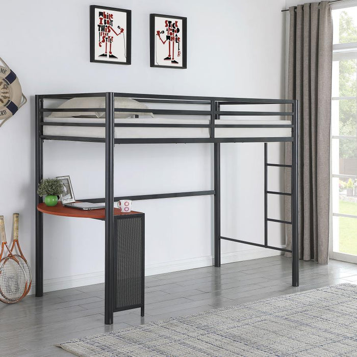 Fisher Workstation Loft Bed - Fisher Twin Workstation Loft Bed Gunmetal