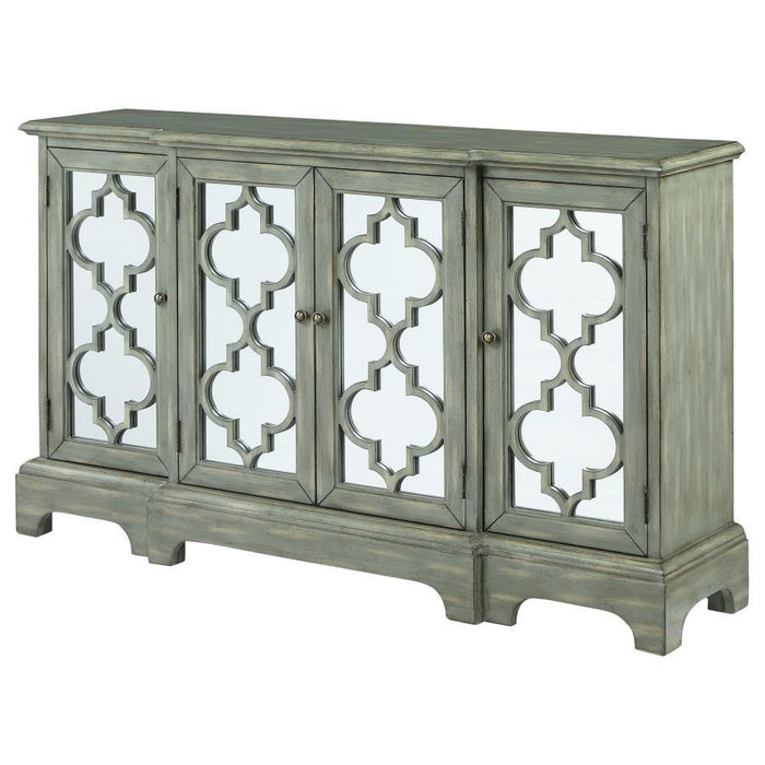 Erigeron - 4-Door Accent Cabinet - Gray