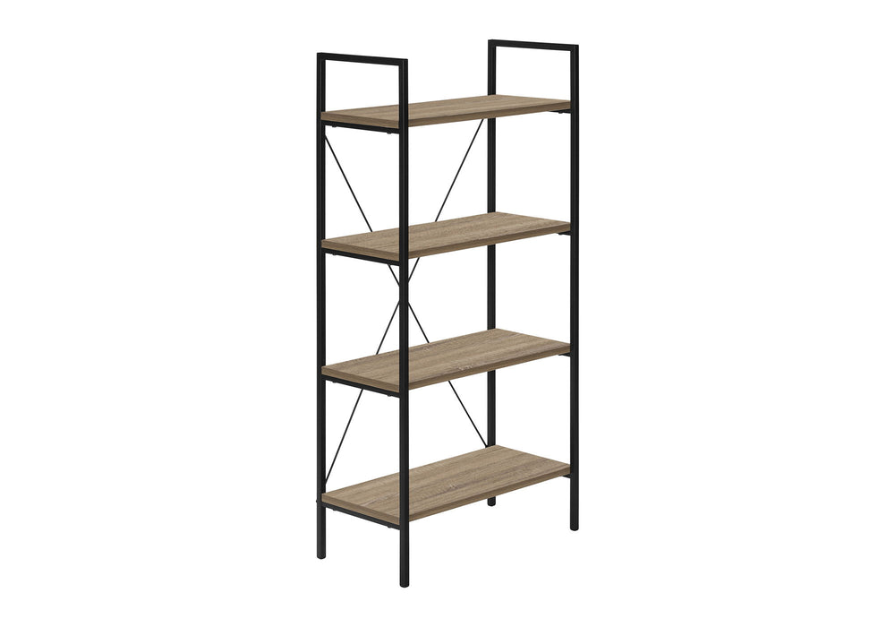 Bookshelf, Bookcase, 4 Tier, Office, Bedroom, Contemporary, Modern - Taupe