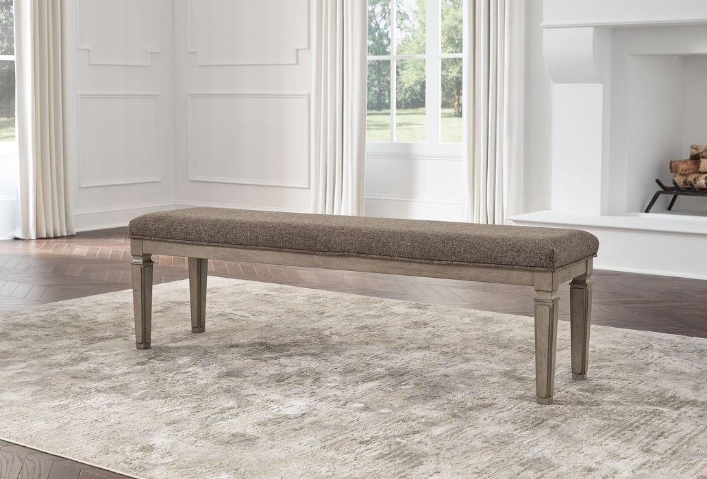 Lexorne - Gray - Large Uph Dining Room Bench