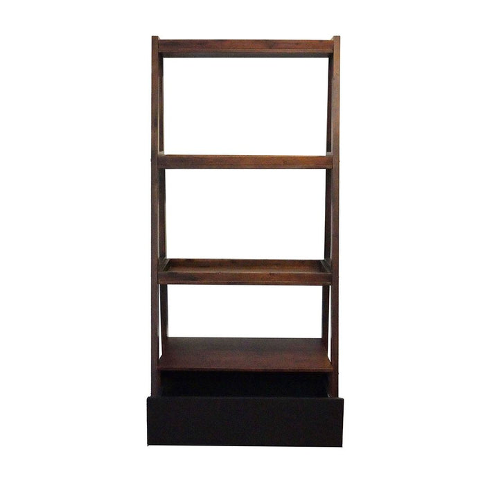 Ladder Shelf, Ladder Style Display Shelf - Natural Brown