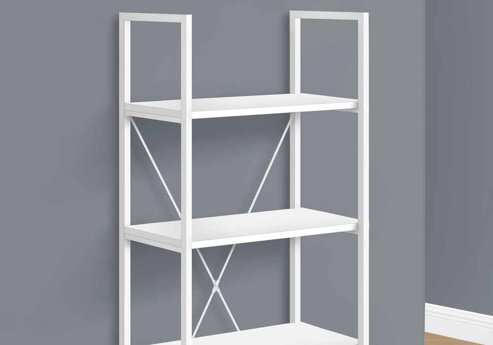 Bookshelf, Bookcase, 4 Tier, Office, Bedroom, Contemporary, Modern - White