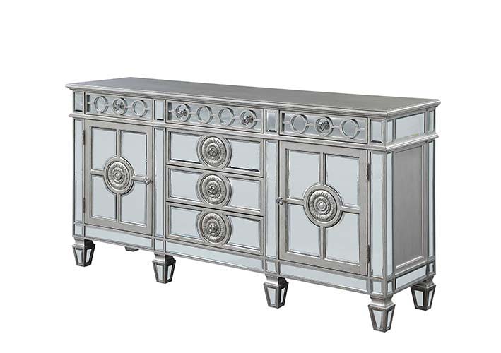 Varian - Server - Mirrored & Antique Platinum - 36"