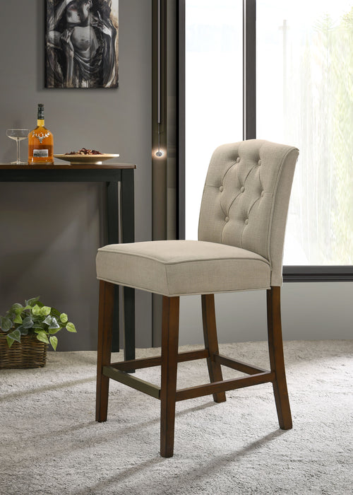 Darby - 19" Fabric Counter Height Chair - Tan