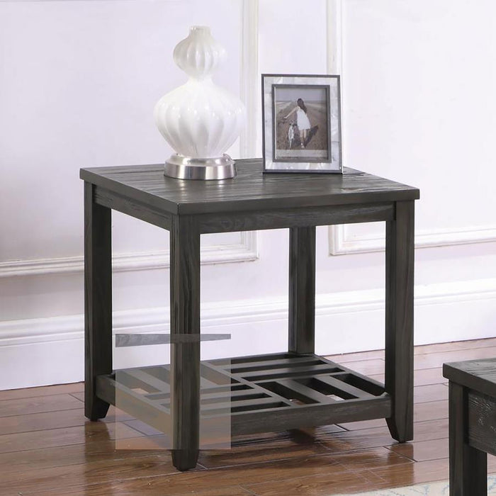 1-shelf Rectangular End Table Grey