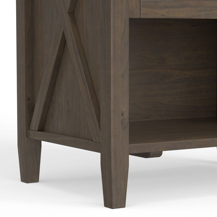 Ela - Bedside Table - Smoky Brown