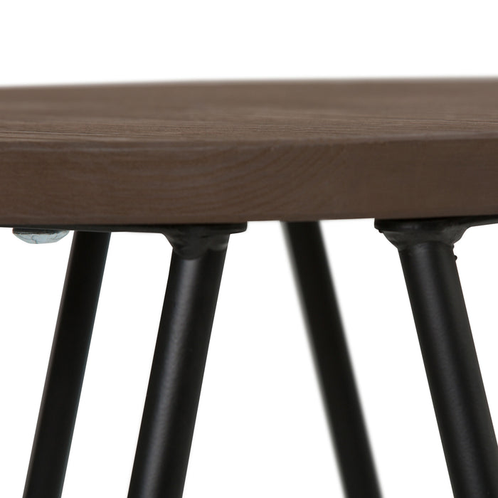 Simeon - Metal Stool with Wood Seat