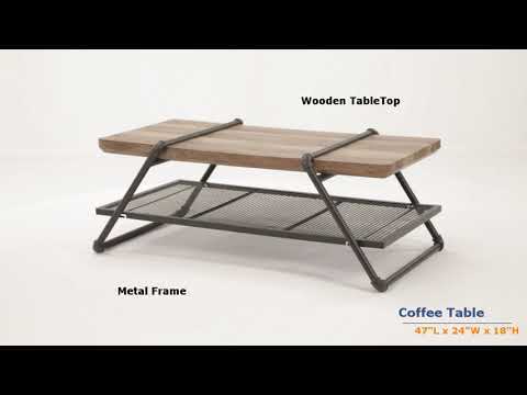 Brantley - Coffee Table - Oak & Sandy Gray Finish