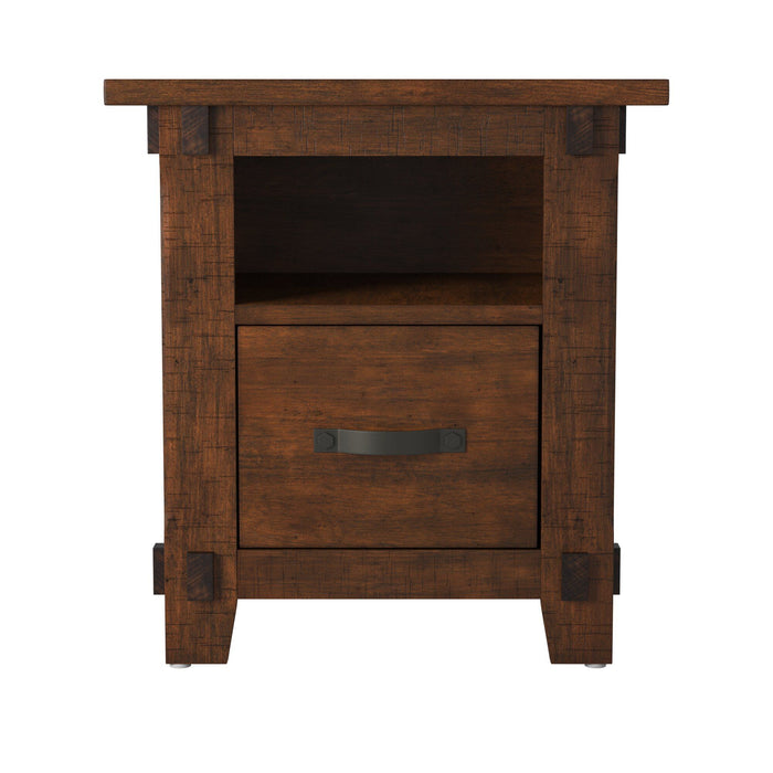 Bridgevine Home - Restoration One Drawer File - Rustic Walnut Finish