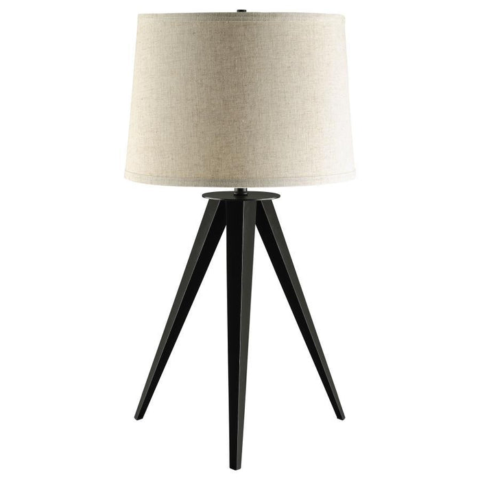 Light Grey - Tripod Base Table Lamp Black And Light Grey