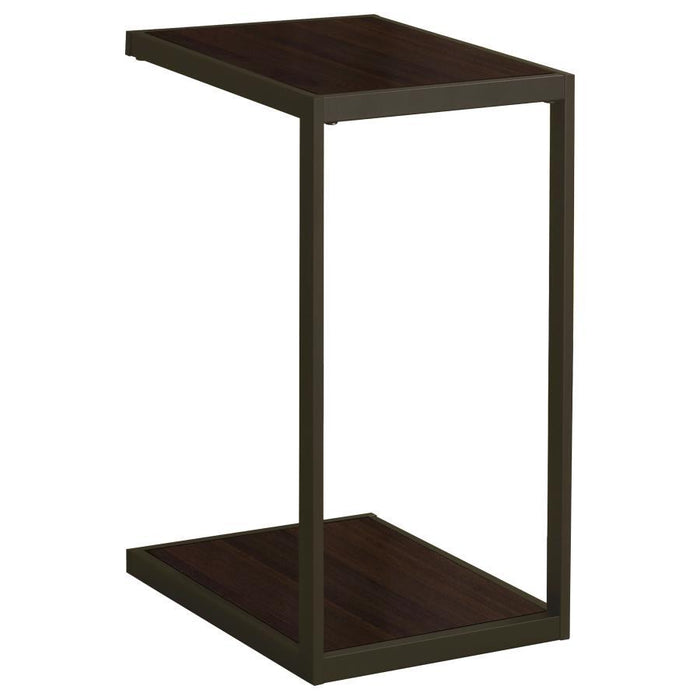 Rectangular Accent Table With Bottom Shelf Brown