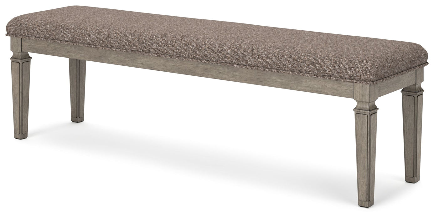 Lexorne - Gray - Large Uph Dining Room Bench