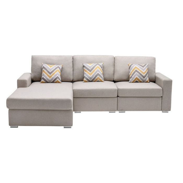 Nolan - Fabric 3 Piece Reversible Sectional Sofa