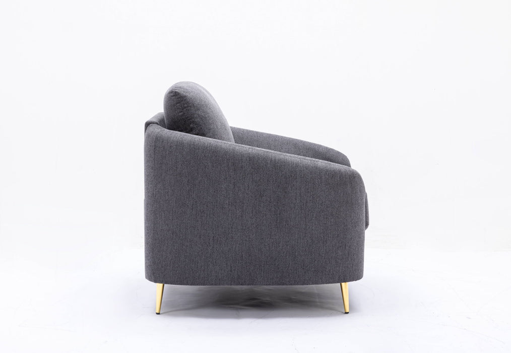 Yuina - Linen Loveseat - Gray